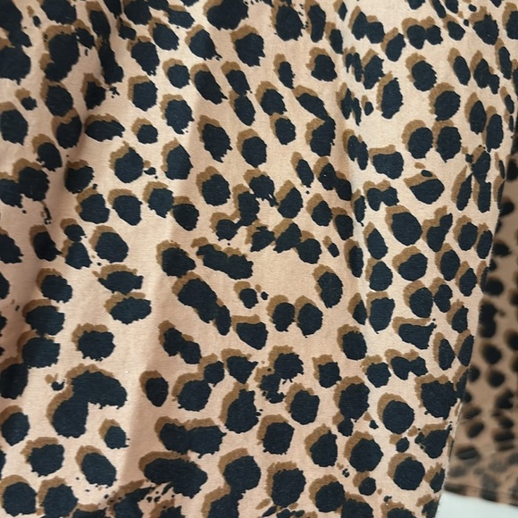 Ulla Johnson Lennie Pleated Cotton Poplin Top Cheetah Print Animal Print Size 2 - Picture 12 of 13